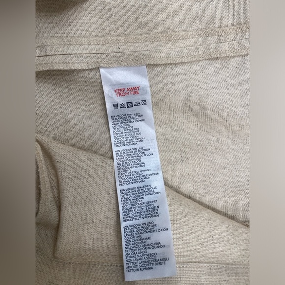 Anthropologie Smocked Linen Blend Mini Dress size XS - Picture 7 of 7